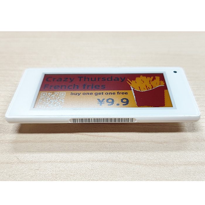 2.9インチ 4色電子小売ラベルディスプレイ カラー ブラック ホワイト 赤 黄